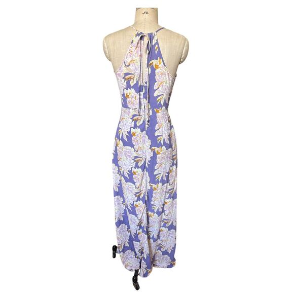 NWT ASTR Pandora Sheath Maxi Dress in Purple Floral Size Medium - Picture 4 of 7